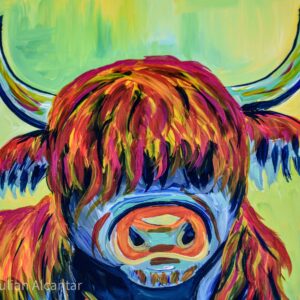 Highland Cow (Abstract Wall Decor)